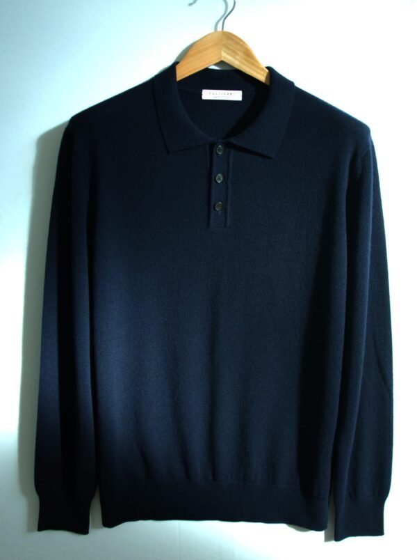 Polo Blu Notte in Puro Cashmere