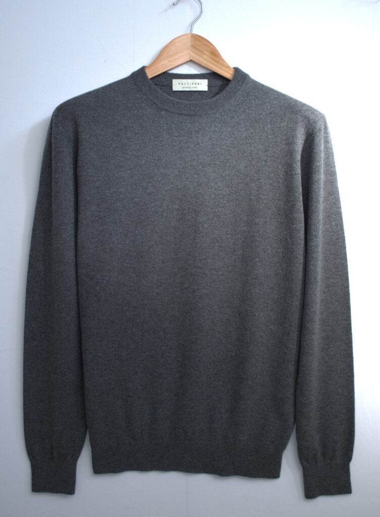 Girocollo Grigio in Baby Cashmere