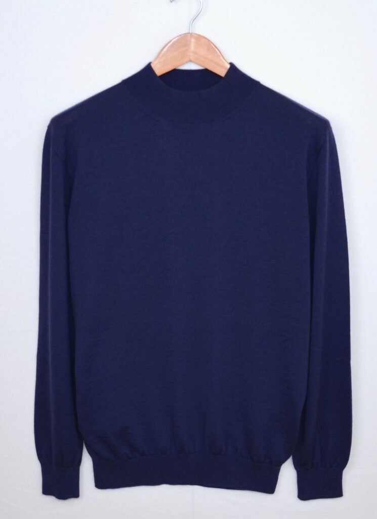 Lupetto Blu in Cashmere e Seta