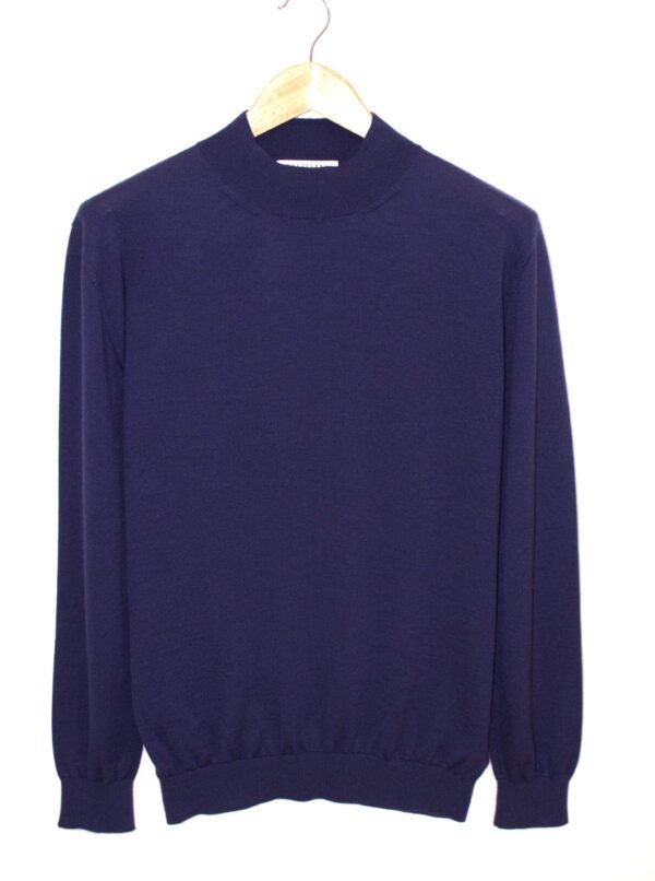 Lupetto Blu in Cashmere e Seta