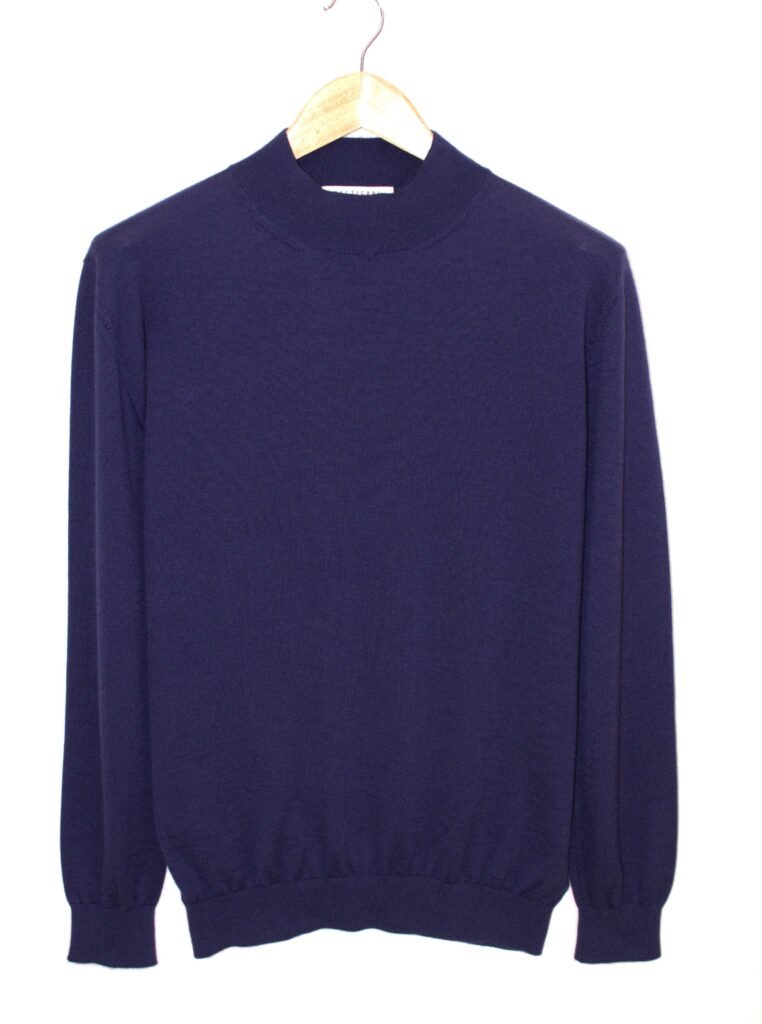 Lupetto Blu in Cashmere e Seta