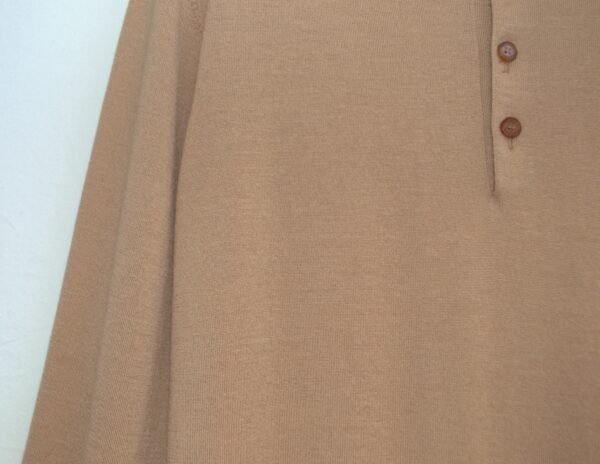Polo Cammello in Lana Mercerizzata e Cashmere