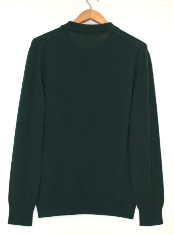 Polo verde scuro in puro cashmere