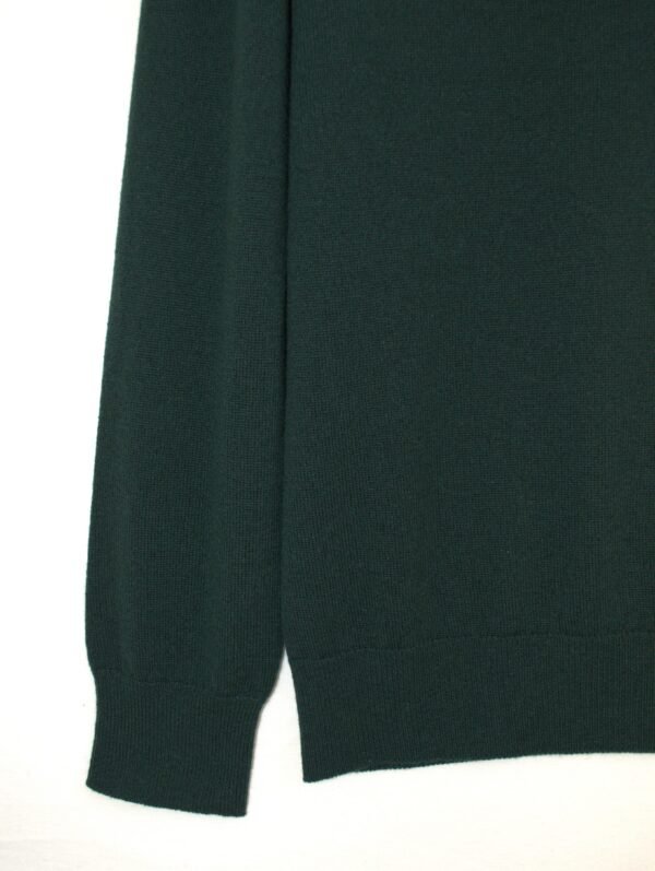 Polo verde scuro in puro cashmere