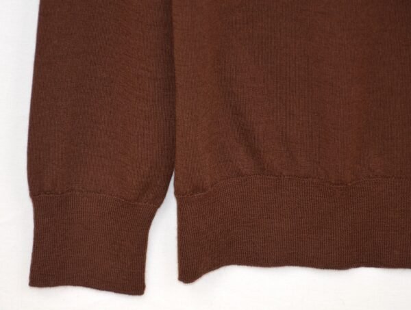 Polo in Lana Mercerizzata e Cashmere – Castagna